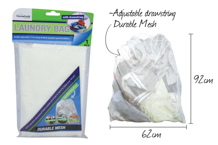 Drawstring Mesh Laundry Bag 62x91cm